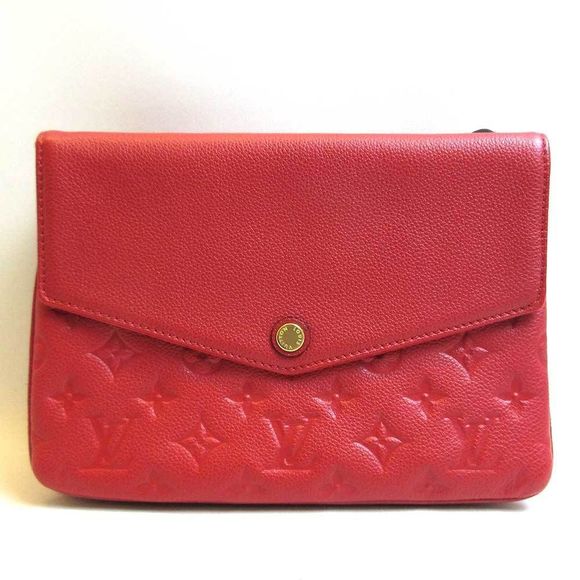 Louis Vuitton Mini Pochette Diagonal Hanging Twice Suise Red Monogram Implant - Picture 1 of 6